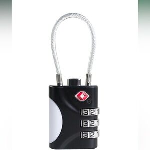TSA Locks for Luggage, Small Combination Lock with Cable, Luggage Locks